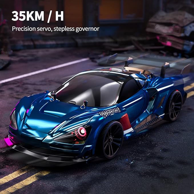 GoolRC RC Drift Car 1:16 Scale 4WD 35KM/H High Speed Remote Control Cars Full Proportional RTR 2.4GHz RC Racing Car with LED Lights Drifting Tire Racing Sport Toy Car for Teens and Adults