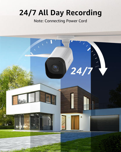 ANNKE Wireless Camera System, 16CH Expandable 4K Security NVR, 4Pcs 3MP Outdoor Cameras, 2-Way Audio, Dual-Band WiFi, Human Detection, IP66 Waterproof, 2TB HDD, Compatible with Alexa, 24/7 Protection