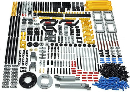 ZHX Technical Parts Beams Axles Connectors Bricks Sets - 457 Pieces Chassis Frame Liftarm Push Rods for Technic Car MOC Building Block Toys