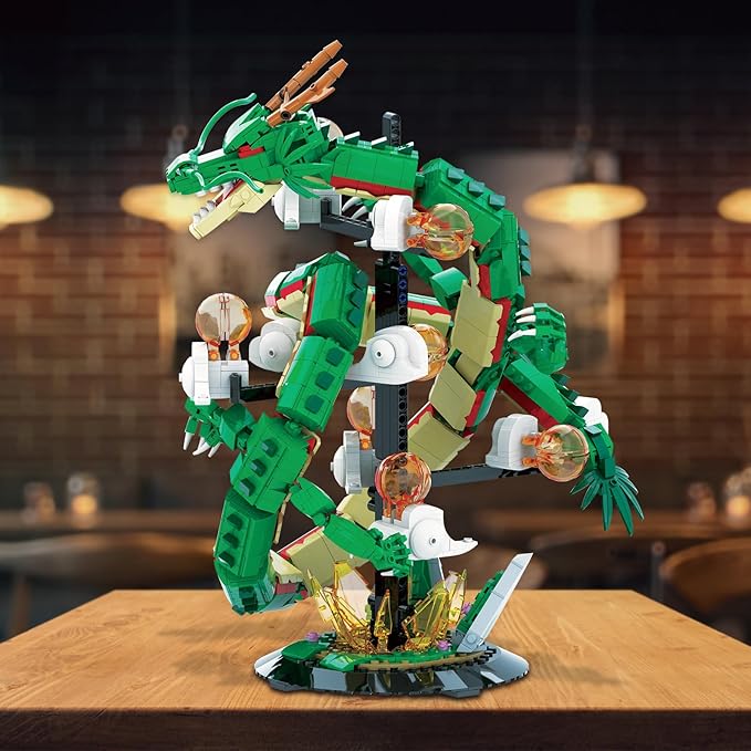 JMBricklayer Dragon Building Set for Adults 70134 Lighting Dinosaur Collectible Model to BuildIdeal Divine Dragon Building Blocks Model with Display Stand Christmas Birthday Gifts for Adult