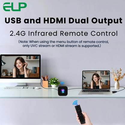 ELP 21X Zoom 4K 30fps USB Camera 1080P 60fps HDMI USB Webcam Autofocus Manual Focus PC Web Cam H.265 H.264 High Speed Web_Camera for Church Streaming Video Conference (21X Zoom)