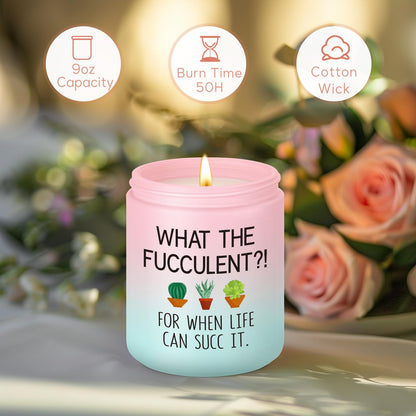 Miracu Succulent Candle, Get Well Presents for Women, Cheer up Idea, Pick Me up, Break up, Plant Lover Gifts for Women, Funny Birthday Mothers Day Cool Gifts for Plant Lovers Mom Lady Friend Wife Her