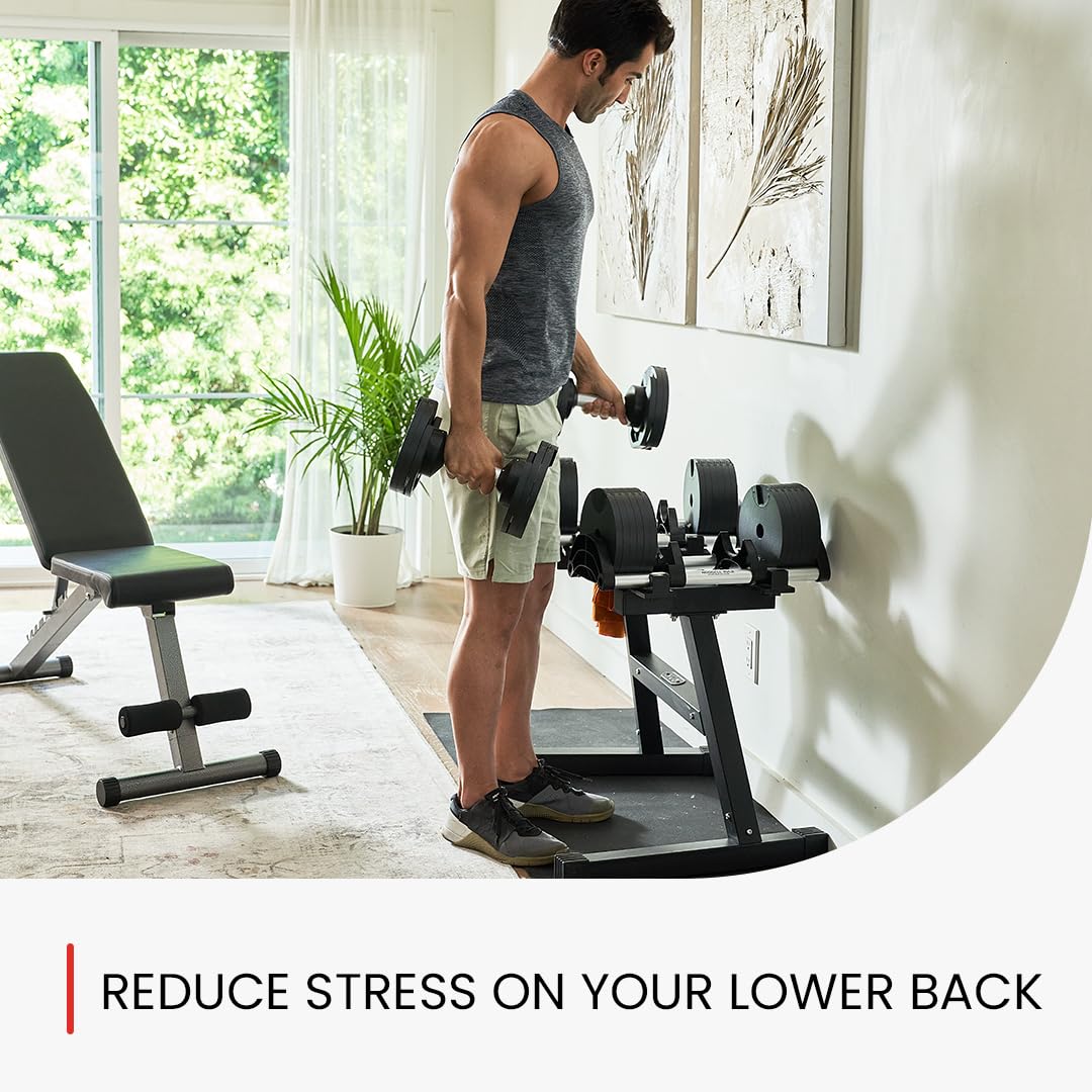 Nuobell Adjustable Dumbbell Stand and Rack. Perfect for Nuobell Adjustable Dumbbell Set. Safe, Convenient and Prevents Accidents. This is a Nuobell Dumbbells 80lb Rack / Stand Only, No Weights Included.