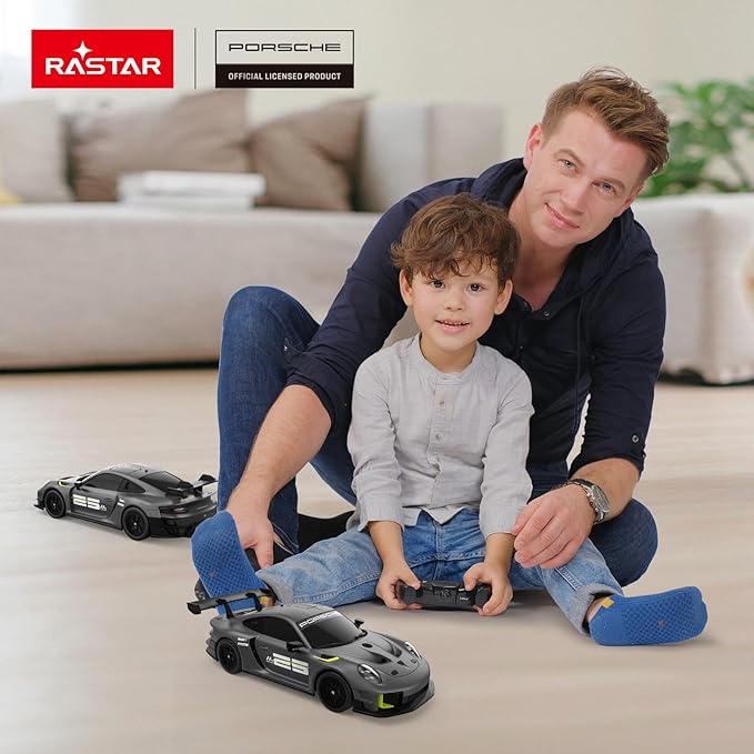 RASTAR Porsche 911 GT2 RS Model Car 1:24 Scale RC Porsche 911 GT2 RS Clubsport 25 Remote Control Car for for Kids Adults RC Sports Supercar Grey