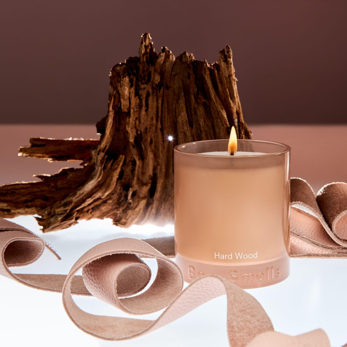 Boy Smells Hard Wood Leather Candle - 8.5 oz - Home Candle with Black Pepper, Leather and Cedarwood - Up to 50-Hour Burn - Cotton Wick