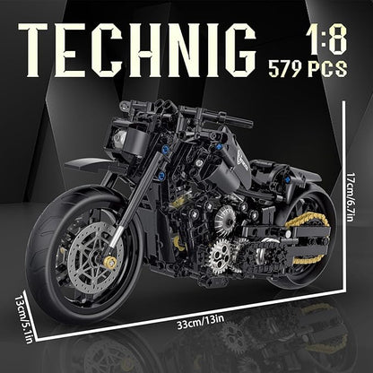 1:8 Motorcycle Building Set for Adults Building Blocks for Adults Collectible Toy for 14 15 16+ Years Old Boys Teenage Boys Gifts on Birthday(579PCS)