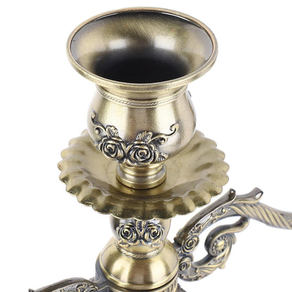 HKINBAS Craft Collection Fit for Metal Arms Candelabra European Style Retro Candlestick Holder Romantic Candle Holder Decoration for Wedding Dinner Party Decoration (Bronze Three Heads)