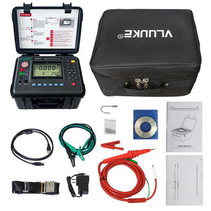 10KV Digital Insulation Meter Insulation Resistance Tester and megohmmeters High Voltage Resistance Multimeter with Absorption Ratio and Polarization Index Measurement