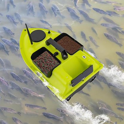 LYNICESHOP Fishing Bait Boat w/Dual 390 Motors generating 52W of Power 500m/1640ft RC Fishing Boat Bait Boats for Surf