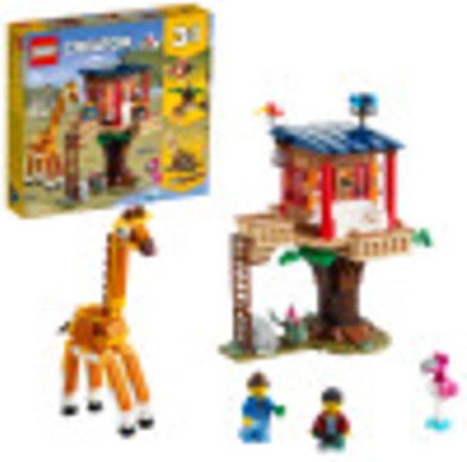 LEGO Creator 3in1 Safari Wildlife Tree House 31116 Building Kit Featuring a House Toy Biplane Toy and Catamaran Toy Best Building Sets for Kids Who Love Imaginative Play New 2021 (397 Pieces)