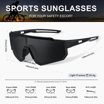TURBOPEP Polarized Sports Sunglasses for Men and Women,Fishing Cycling Mountain Bike Baseball Sunglasses with UV Protection