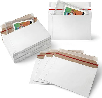 100 Pack Trading Card Shipping Envelopes 7 x 4.35 Inches Self Adhesive Mailing Envelopes Bulk Fit for Semi Rigid Sleeves and Sports Card Protectors Hobby Mailing Supplies