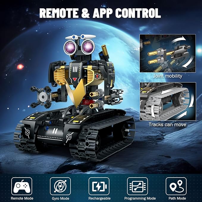 Robot Building Kit with Remote Control STEM Gifts for Kids Age 8-12 Science Robot Kit Coding Robotics Technic Toy for Boys Girls Birthday Gifts 5-in-1 Models with 323 Pieces