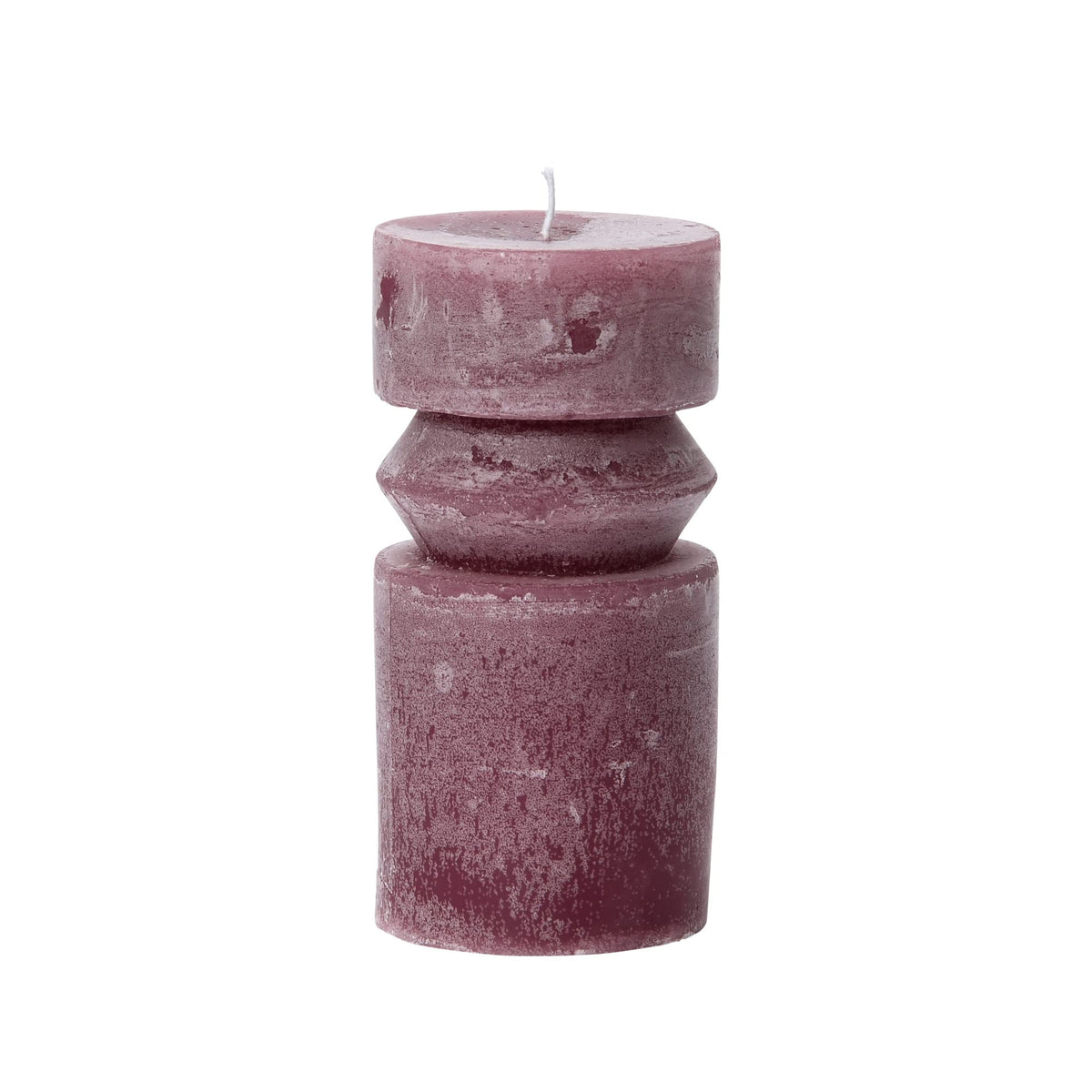 Creative Co-Op Unscented Totem Pillar, Pinot Candles, 3" L x 3" W x 6" H, Purple
