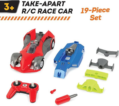 Driven by Battat - Take-Apart RC Race Car - Lights &amp Sounds Remote Controlled Race Car - Remote Control Toy for Toddlers Kids - STEM Set - 3 Years +