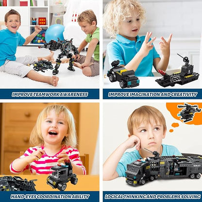 iloveee 51 in 1 Robot STEM Building Blocks Toys for Boys Age 8-12 Educational Learning Building Bricks Truck Kit Gifts for 6 7 8 9 10 11 13 Years Old Kids Engineering Erector Set 700PCS…