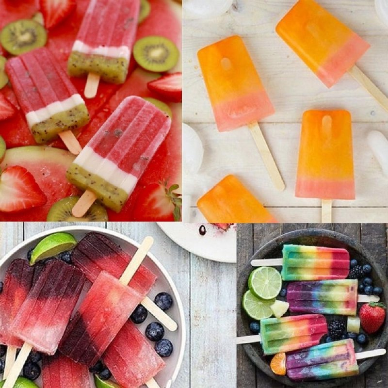 KTOJOY 100 Pcs Craft Sticks Ice Cream Natural Wood Popsicle Craft Sticks 4.5 inch Length Treat Ice Pop Sticks for DIY Crafts