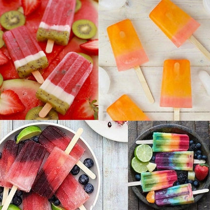 KTOJOY 100 Pcs Craft Sticks Ice Cream Natural Wood Popsicle Craft Sticks 4.5 inch Length Treat Ice Pop Sticks for DIY Crafts