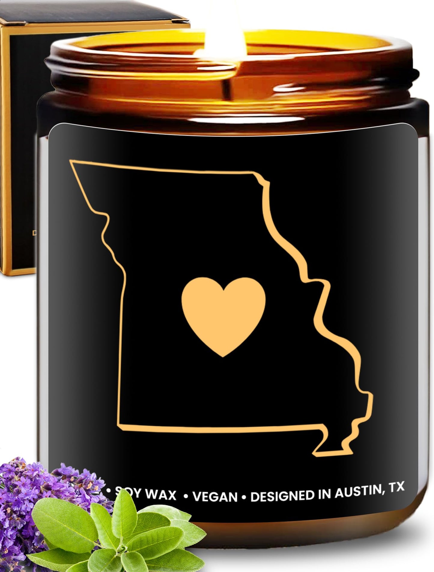 Missouri Candle, Thoughtful Missouri Themed Souvenirs & Gifts for Men and Women, Unique State Gifts, Best Sentimental Gift for Moving Away, Ideal for Birthday, Christmas, Graduation, Gift Ready