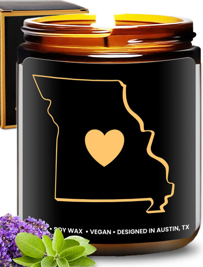 Missouri Candle, Thoughtful Missouri Themed Souvenirs & Gifts for Men and Women, Unique State Gifts, Best Sentimental Gift for Moving Away, Ideal for Birthday, Christmas, Graduation, Gift Ready