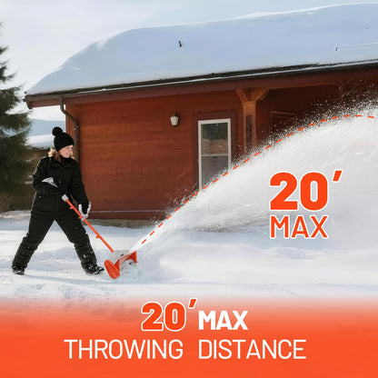 Litheli 20V Cordless Snow Shovel, 13-Inch Battery-Powered Snow Blower with 4.0Ah Battery, Easy to Use Snow Removal for Driveways, Sidewalks, Decks & Patios