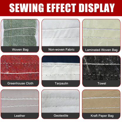 Battery Bag Sewing Closing Machine Cordless Portable Bag Closer Stitcher Packing Machine for Burlap Sack, Canvas,Feed Sacks,Rice Bags, PP Woven Kraft Paper Bag SDRTOP