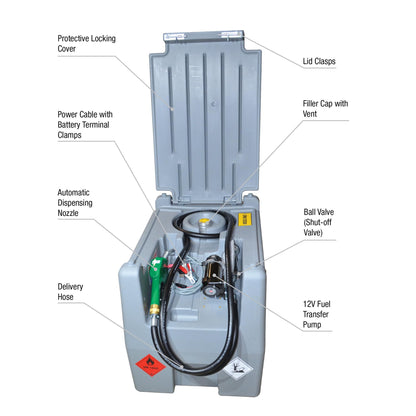 JohnDow Industries, 58 Gallon Diesel Transfer Tank, Capacity 58 Gal, Shape Rectangle, Model# JDI-AFT58