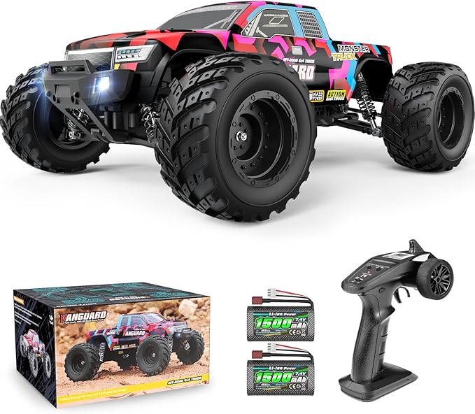 HAIBOXING 1:12 Scale RC Cars 903 RC Monster Truck 38 km/h Speed Hobby Fast RC Cars for Kids and Adults Toy Gifts 2.4 GHz 4WD Electric Powered Remote Control Trucks Ready to Run 40+ Min Playtime
