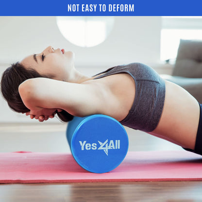Yes4All EVA Firm Foam Roller for Back - Round Back Roller for Exercise, Yoga & Pilates 12/18/24/36 inch