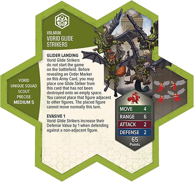Renegade Game Studios Heroscape Age of Annihilation: Wing Commander Tuck Harrigan &amp Vorid Glidestrikers Army Expansion Board Game Miniatures