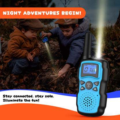 Wishouse Walkie Talkies for Kids Adults Rechargeable Long Range 4 Pack with 2 USB Chargers 12 Batteries,Family Walky Talky,Outdoor Camping Games Indoor Toys Birthday Xmas Gift for Boys Girls Children