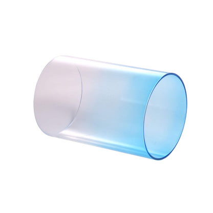 KETE Colored Glass Cylinder Candle Holder Bottomless Borosilicate Glass Globe Lamp Shade Replacement (GRADIENT BLUE,3.5x6)