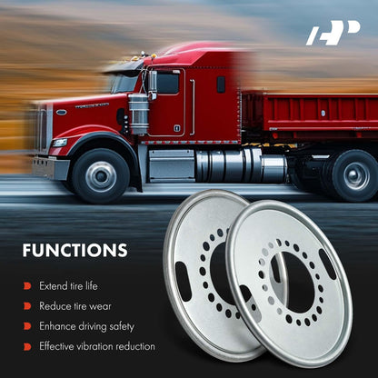 A-Premium 2Pcs Auto Wheel Balancer Compatible with Heavy Duty Trucks/Bus/Motorhome Have 588 mm Wheel