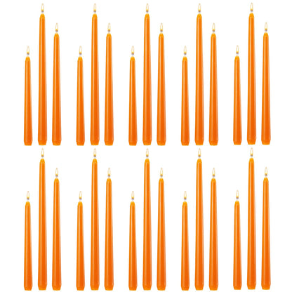 MTLEE Taper Candles 8/10/12 Multi Height Unscented Taper Candles 8 Burn Hours for Dinner Decorative Home Decoration Fall Thanksgiving Wedding Party Candlesticks(Orange,36)