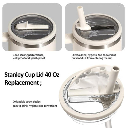 Stanley Lid Replacement 40 oz Cream 2.0 no Spill Lid Leak Proof Spill Proof Cup Lid Stanley Quencher Cup Lid Accessories