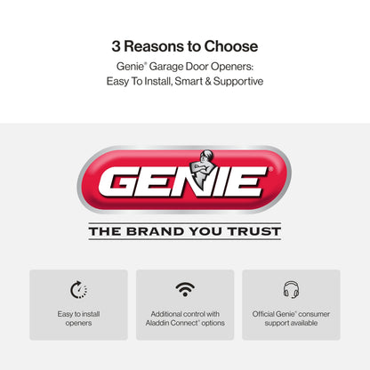 Genie ChainMax 1000 Garage Door Opener - Durable Chain Drive - Includes two 3-Button Pre-Programmed Remotes,Wall Console, Wireless Keypad, Safe-T-Beams - Model 3022-TKH, 140V DC Motor,Gray