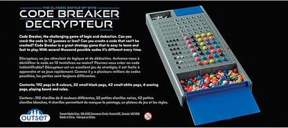 Outset Media Code Breaker - The Classic Battle of Wits Logic &amp Deduction Head-to-Head Strategy Code Creating &amp Cracking Peg Game Outset Media Ages 8+ 2 Players