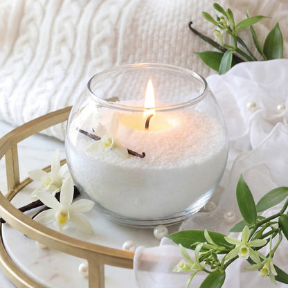 Conelist 1lb Vanilla Pearled Candle Sand Wax Set Customized Powder Making Candles Refill Kit Palm Wax All Natural Non Toxic with 10 Wicks for Gifts DIY Making