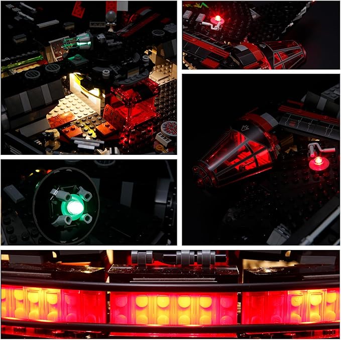 YEABRICKS LED Light for 75389 Star Wars The Dark Falcon Building Blocks Model (Building Set NOT Included)