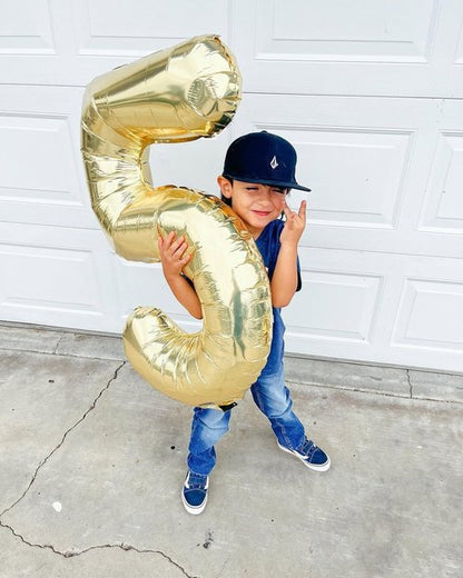 Champagne Gold 5 Balloon, Number Balloons 40 Inch, Light Gold 5th Birthday Balloon Decorations, Light Gold Party Supplies, 5 Number Balloons, Number 5 Balloon