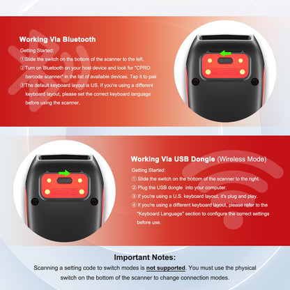 NETUM CS9000 Bluetooth QR Code Scanner– Upgraded Wireless Barcode Scanner with Honeywell's Scan Engine, Portable 2D Code Reader for Inventory Management for Tablets, Android, iOS, PC and POS Systems