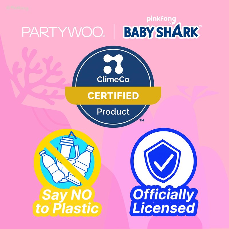 PartyWoo Baby Shark Pink Foil Number 3 Balloon 5pcs 40 18 Inch Pink Round Star Mylar Helium Birthday Balloons for Boys and Girls Baby Shark Under the Sea Ocean Kids Third Birthday Party Decorations