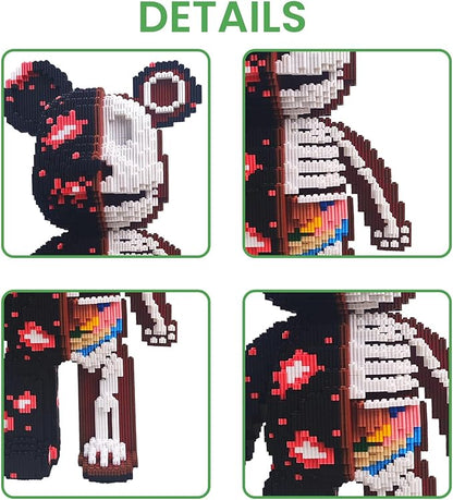 Splitting and Half-Dissolving The Bear Building Blocks (5800 PCS) 3D Micro Animal DIY Bear Building Blocks for Adults &amp Teenager Creative Toys Ideal Gift for Family &amp Friends