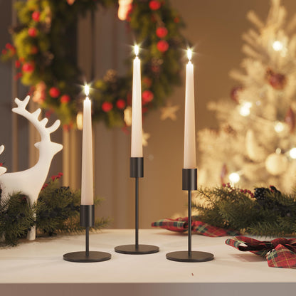 zeochyni Set of 6 Black Taper Candle Holders Candlestick Holders, Decor Candle Stick Candle Holder for Table or Mantel Centerpiece, Wedding, Dinning, Party Home Decor