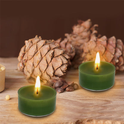Scented Tealight Candles Handmade Candlesticks,12pcs Round Tea Light Candles Natural Bees Wax Tealight Candle Smokeless Candle Stciks for Spa Home Decor Party Gifts, (T01-12S-RDCD)