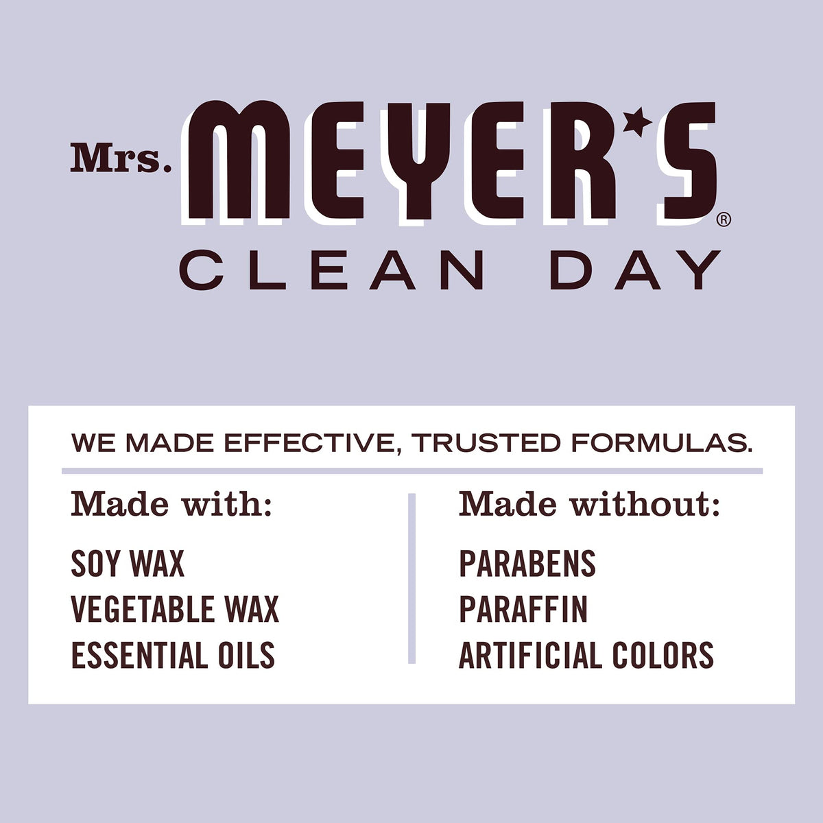 MRS. MEYER'S CLEAN DAY Soy Tin Candle, 12 Hour Burn Time, Made with Soy Wax and Essential Oils, Lavender, 2.9 Oz