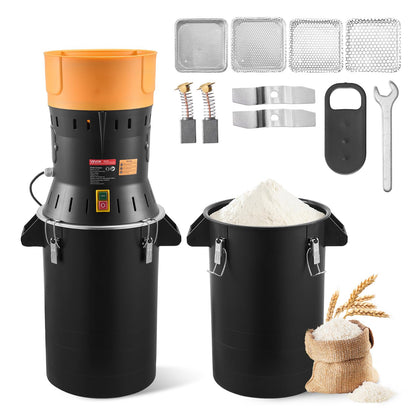 VEVOR Electric Grain Mill Grinder, 600W High Power Commercial Spice Grinder, 6.6 Gal Pulverizer Powder Machine with Galvanized Sharp Blades, for Dry Grains, Spices, Cereals, Coffee, Corn & Pepper