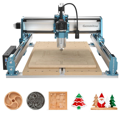 Genmitsu CNC Router Machine 4040-PRO MAX with 710W Trimmer CNC Router & Linear Rail Driven, 3 Axis Engraving Machine for Wood Metal Acrylic Cutting Milling, GRBL Control, Work Area 410 x 405 x 77mm