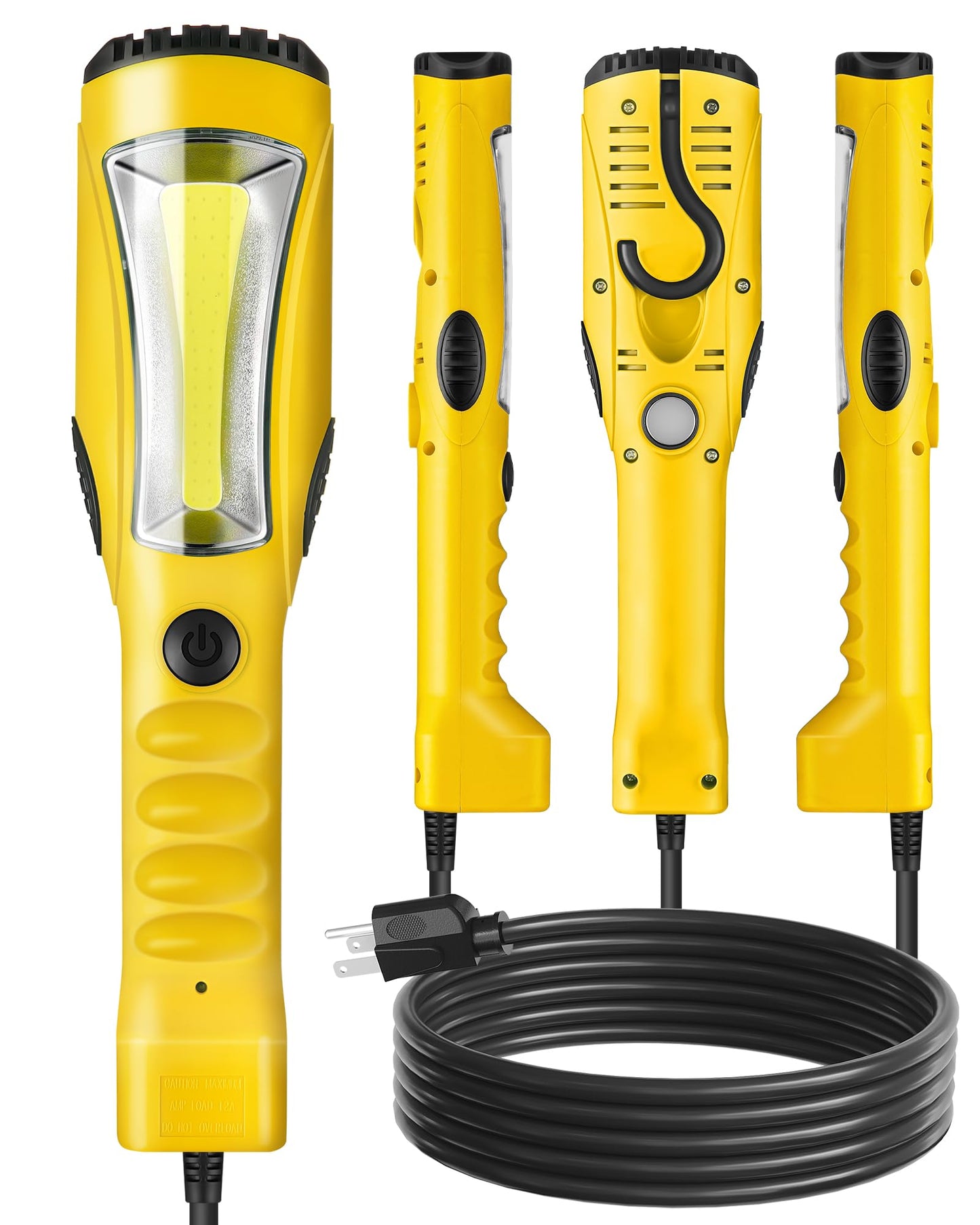 WILAWELS 50 FT 14AWG/3C SJTOW Retractable Extension Cord Reel and 18W 2000LM 15FT LED Work Light Bundle, for Garage, Workshop, Car Repair Scene Y50CR06- Y03WL06