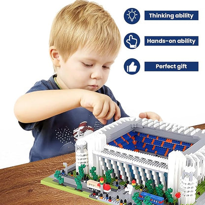 Madrid Style Soccer Stadium Micro Mini Building Blocks Sets Soccer Stadium Model Toys for Adults and Kids 3500+PCS